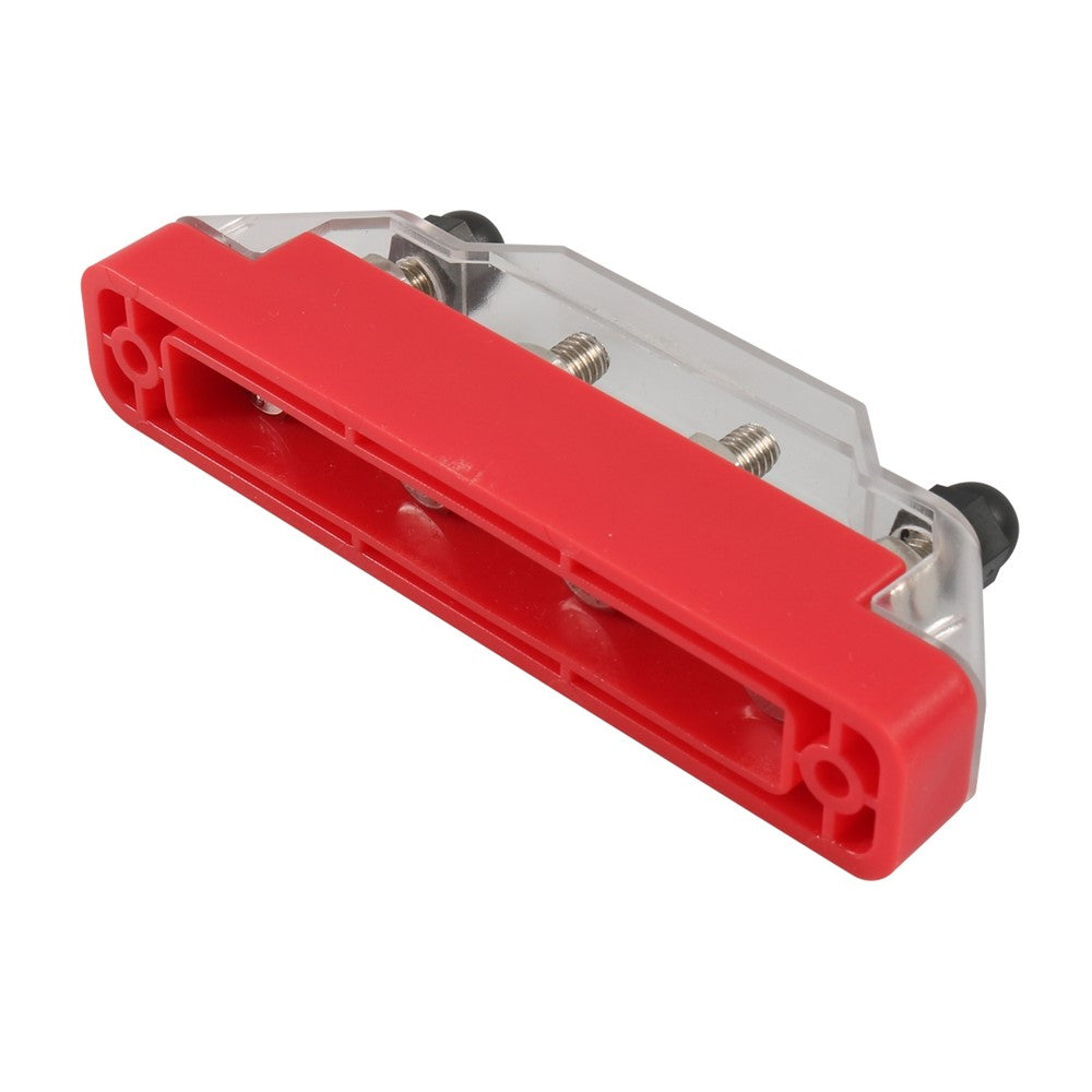 A7473 7-Way Power Distribution Block 4 x M6 Terminal Studs, 3 x M4 Terminal Screws Battery Bus Bar for Car Marine Boat