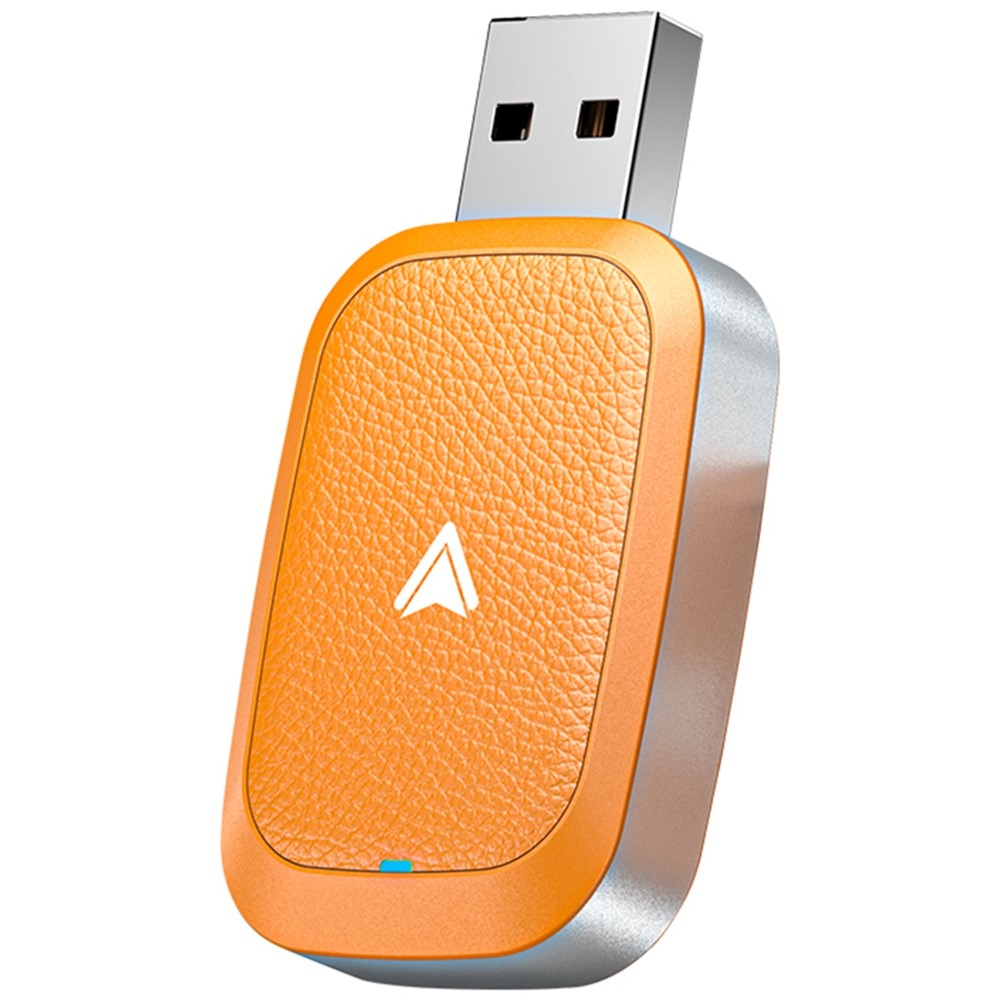 Car Android Auto Wireless Dongle Leather Coated Wired to Wireless Adapter for Android 11+