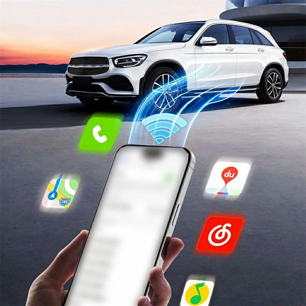 2-i-1 Android Auto og CarPlay Adapter Kablet til Trådløs USB Smart Dongle