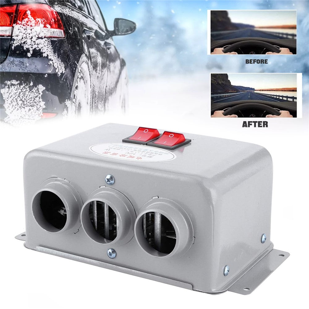 Three Hole Car Water Heater Window Defrosting Defogging Vehicle Heating Fan