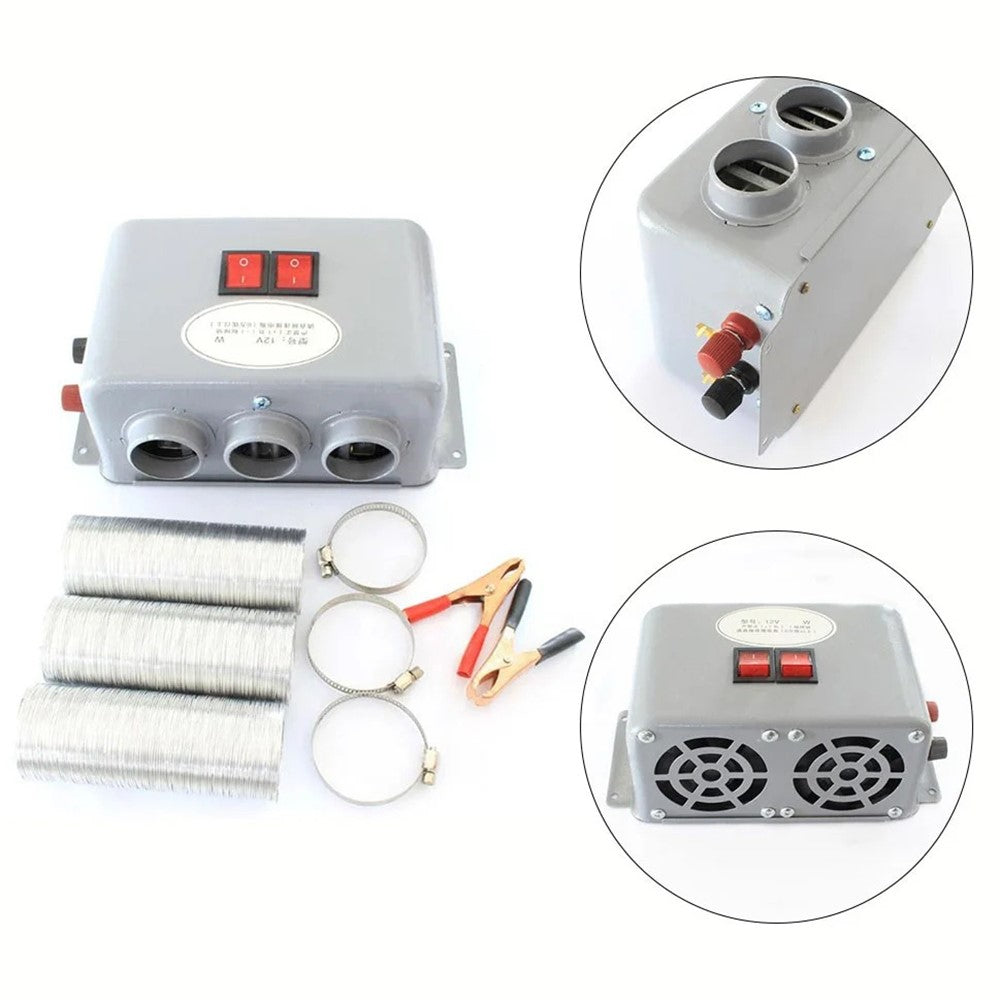 Three Hole Car Water Heater Window Defrosting Defogging Vehicle Heating Fan