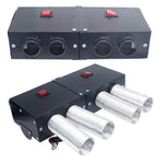 Four Hole Metal Car Interior Heater Window Defrosting Defogging Vehicle Heating Fan