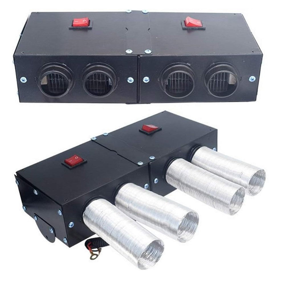 Four Hole Metal Car Interior Heater Window Defrosting Defogging Vehicle Heating Fan