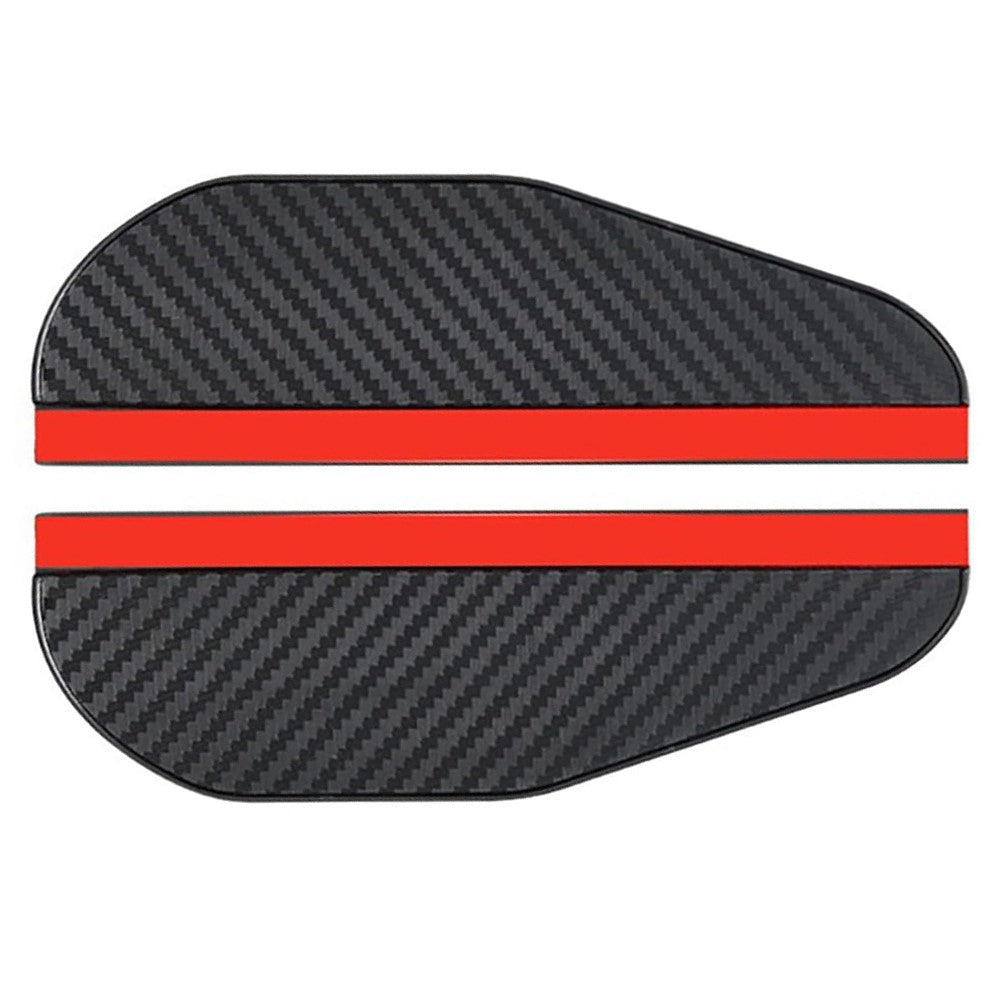2Pcs Car Rearview Mirror Rain Baffle Carbon Fiber Texture Vehicle Side Mirror PVC Rain Blocker
