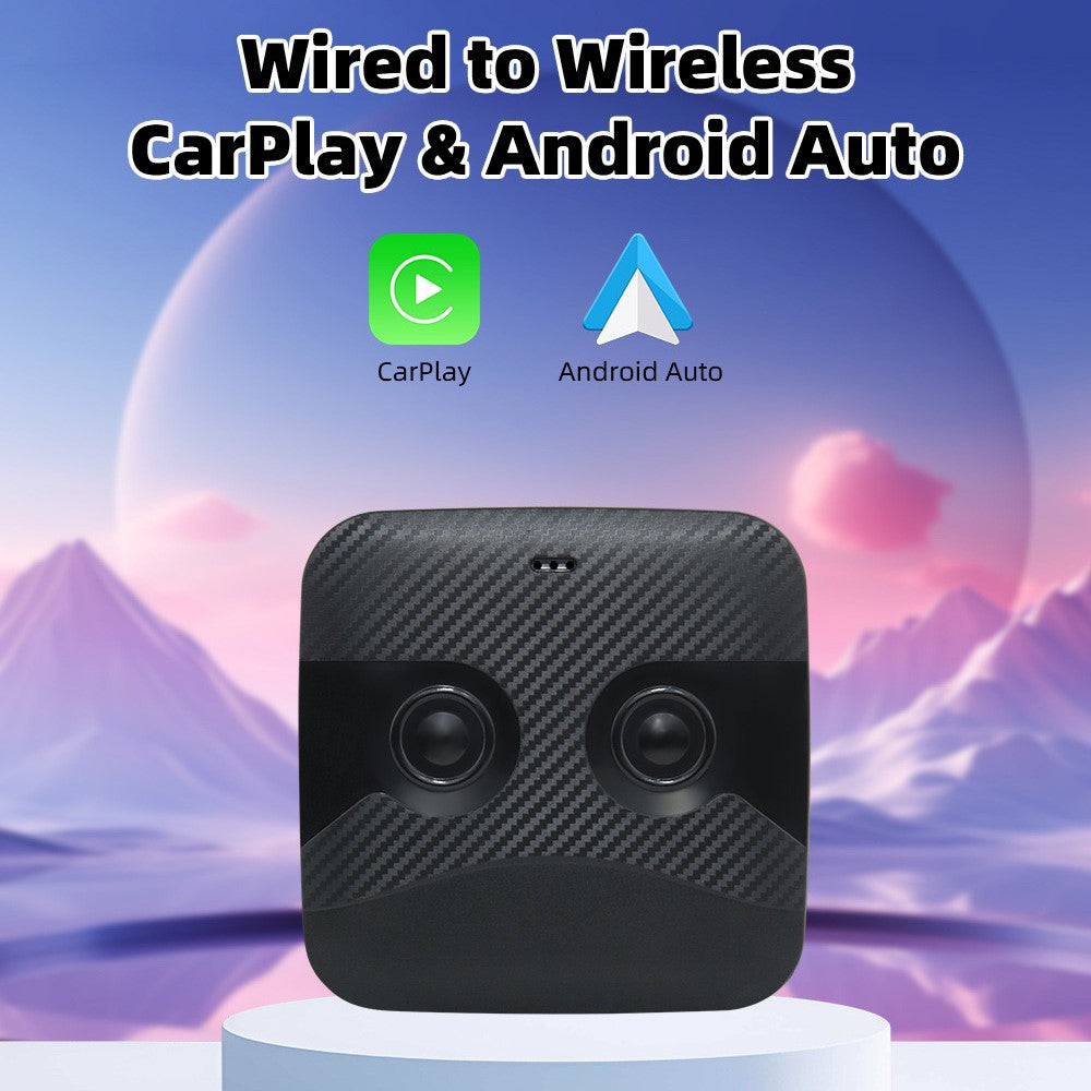 2-i-1 Trådløs CarPlay-adapter og Android Auto Trådløs boks konverterer kablet til trådløs CarPlay-dongle