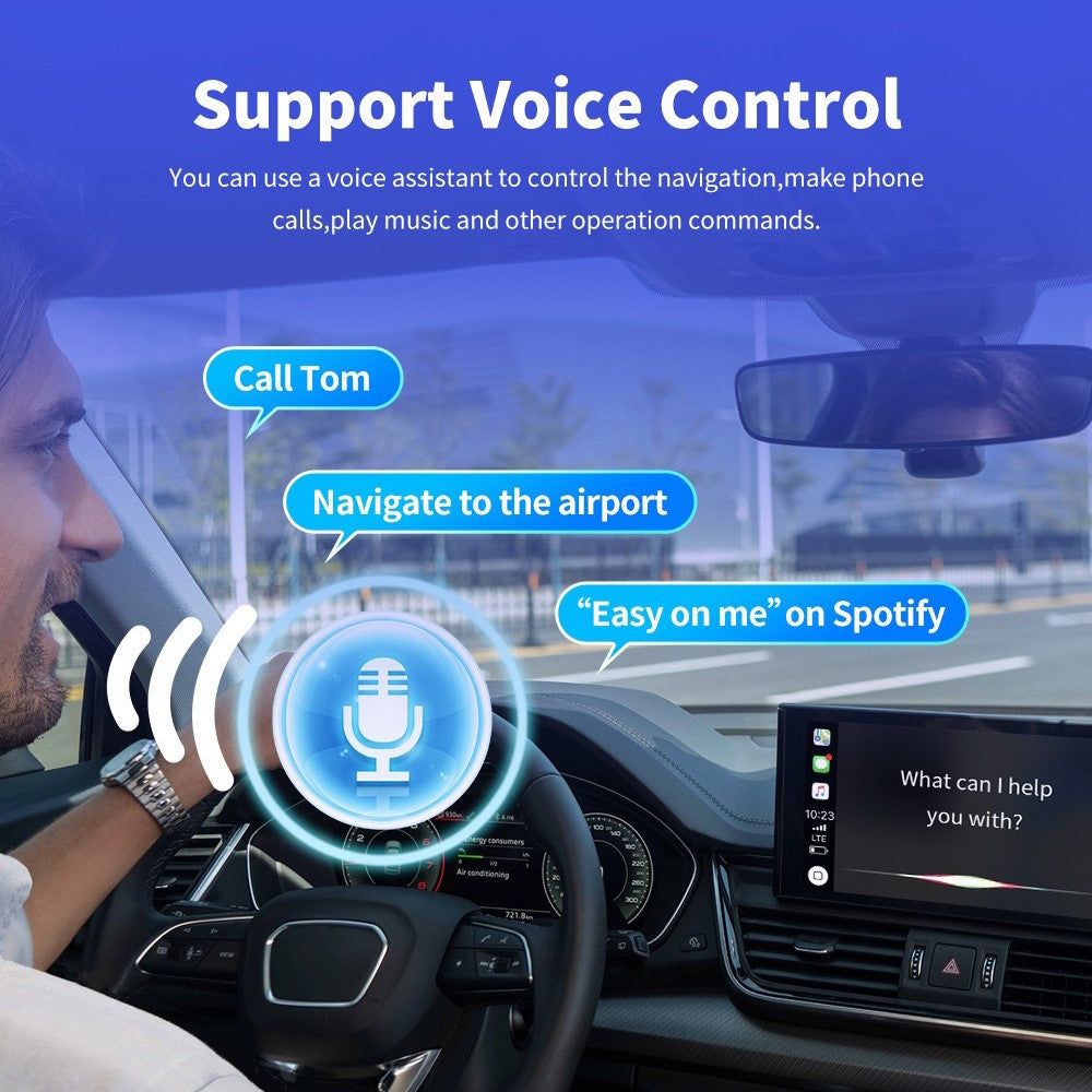 2-i-1 Trådløs CarPlay-adapter og Android Auto Trådløs boks konverterer kablet til trådløs CarPlay-dongle