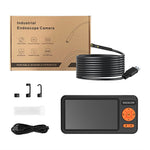 T29 Digital Borescope 2m Rigid Cable 7.9mm Dual Lens 1080P Industrial Endoscope IP67 Waterproof Camera