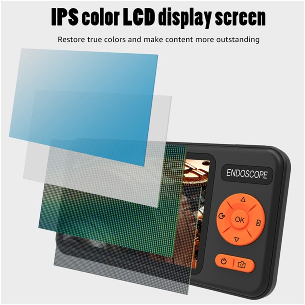 T29 Digital Borescope 2m Rigid Cable 7.9mm Dual Lens 1080P Industrial Endoscope IP67 Waterproof Camera