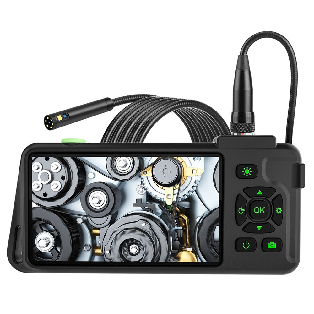 T22 Dual Lens Industrial Endoscope with 4pcs Light 1m 4.5 inch 5.5mm 1080P IP67 Waterproof Digital Borescope