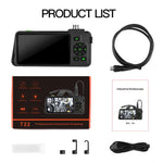 T22 Dual Lens Industrial Endoscope with 4pcs Light 1m 4.5 inch 5.5mm 1080P IP67 Waterproof Digital Borescope
