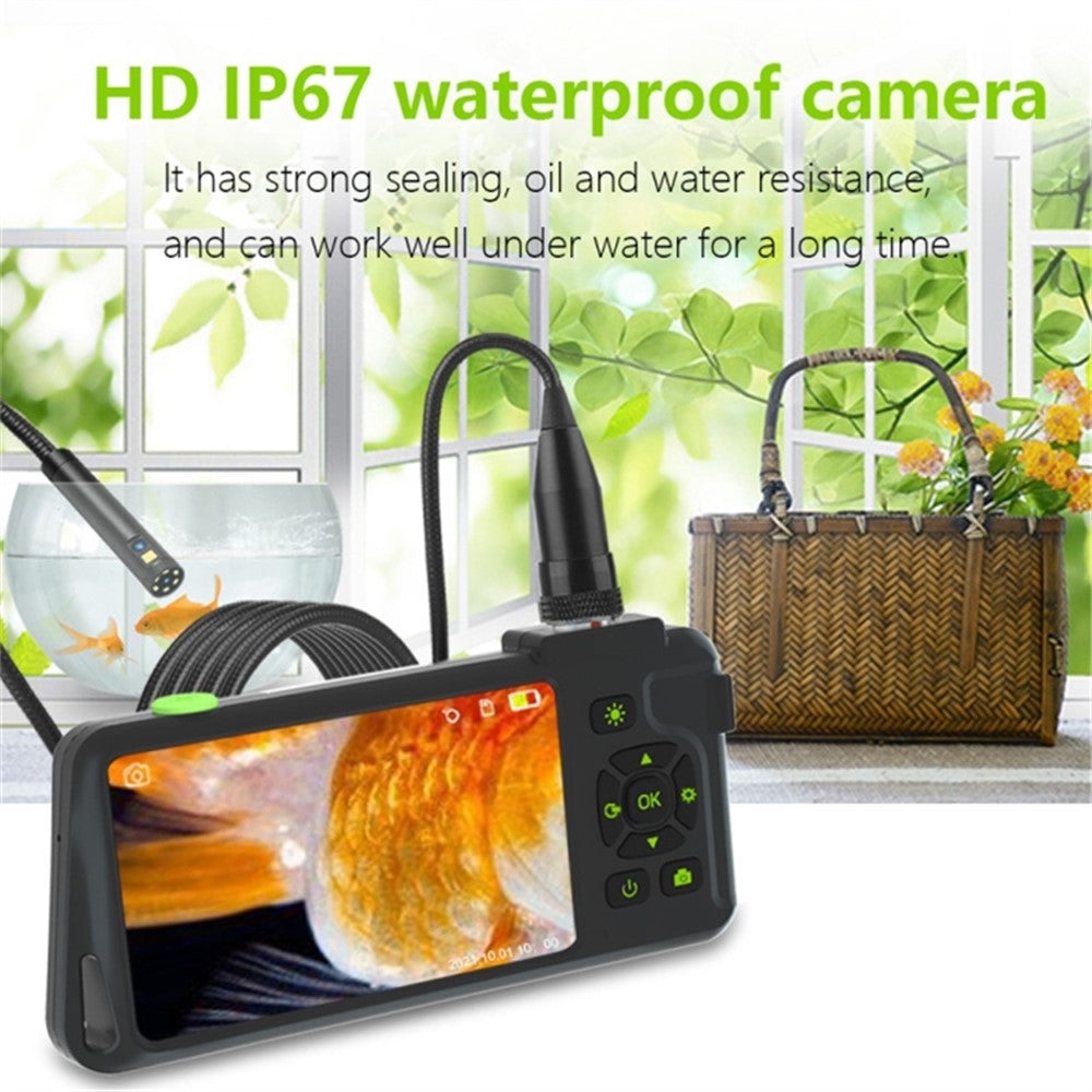 T22 7.9mm Dual Lens Industrial Endoscope with Light 5m 4.5 inch 1080P IP67 Waterproof Borescope