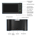T23 7.9mm Triple Lens Borescope 5m 7 inch IPS Screen 1080P HD Industrial Endoscope IP67 Waterproof Camera