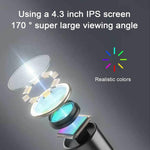 T30-AV 8mm Single Lens 1080P HD Industrial Endoscope Camera with 4.3-inch IPS Screen, 2m Hard Wire