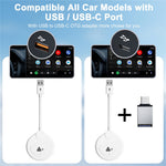 020-6++ Android Auto Wireless Adapter Instant Connection Wired to Wireless USB Dongle