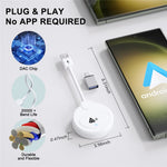 020-6++ Android Auto Wireless Adapter Instant Connection Wired to Wireless USB Dongle
