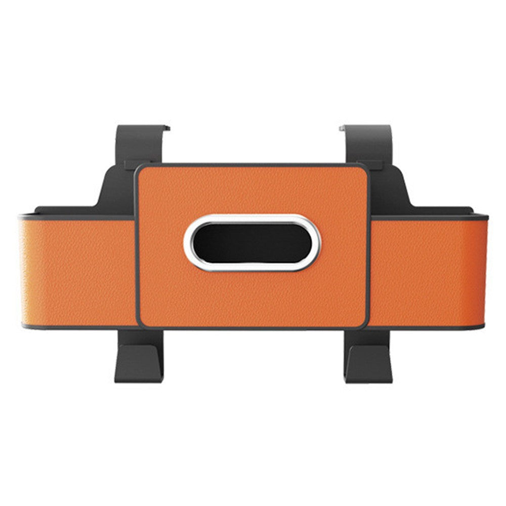 Car Seat Back Multi-Function Storage Organizer Leather+ABS Tissue Box Cup Holder with Hooks