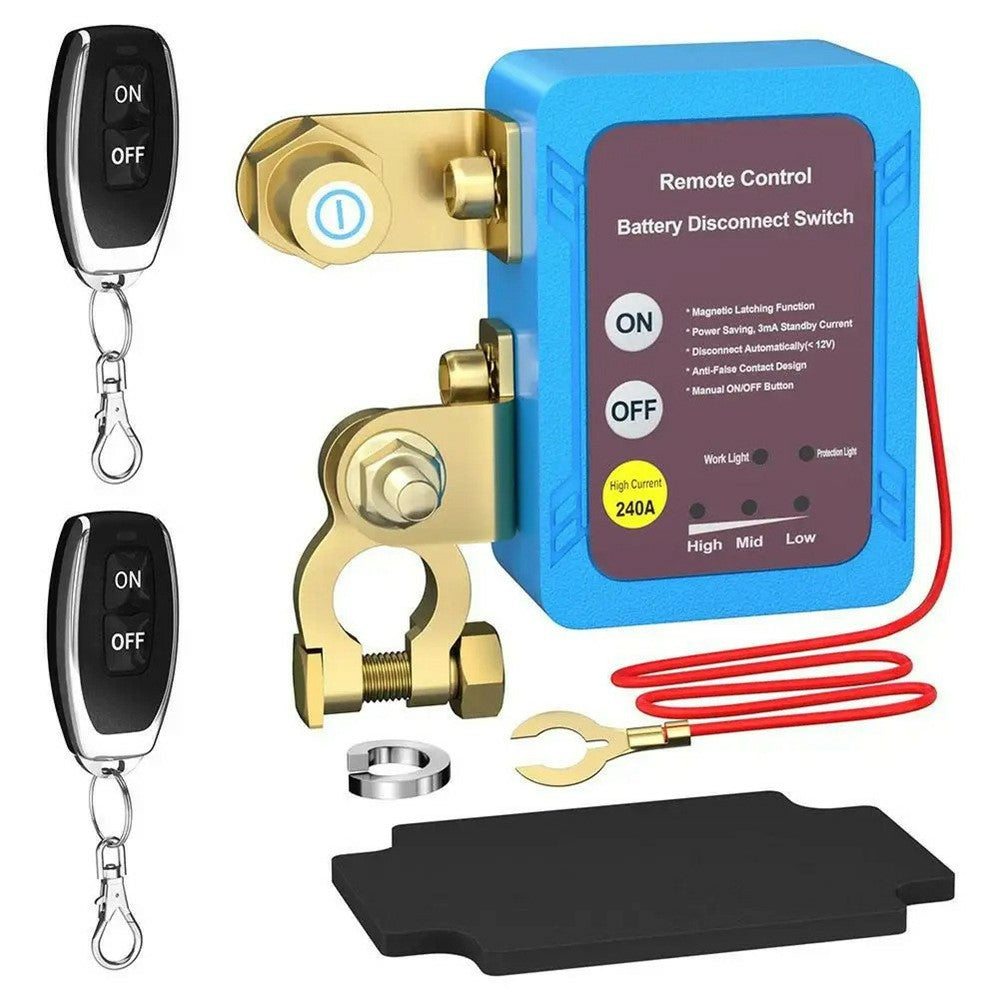 12V Car Battery Disconnect Switch Smart Anti-Leakage Protector with Remote Control