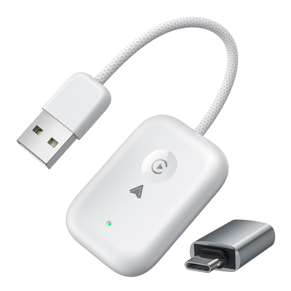643 2-i-1 trådløs CarPlay / Android Auto-adapter Bilkablet til trådløs opgraderingsadapter