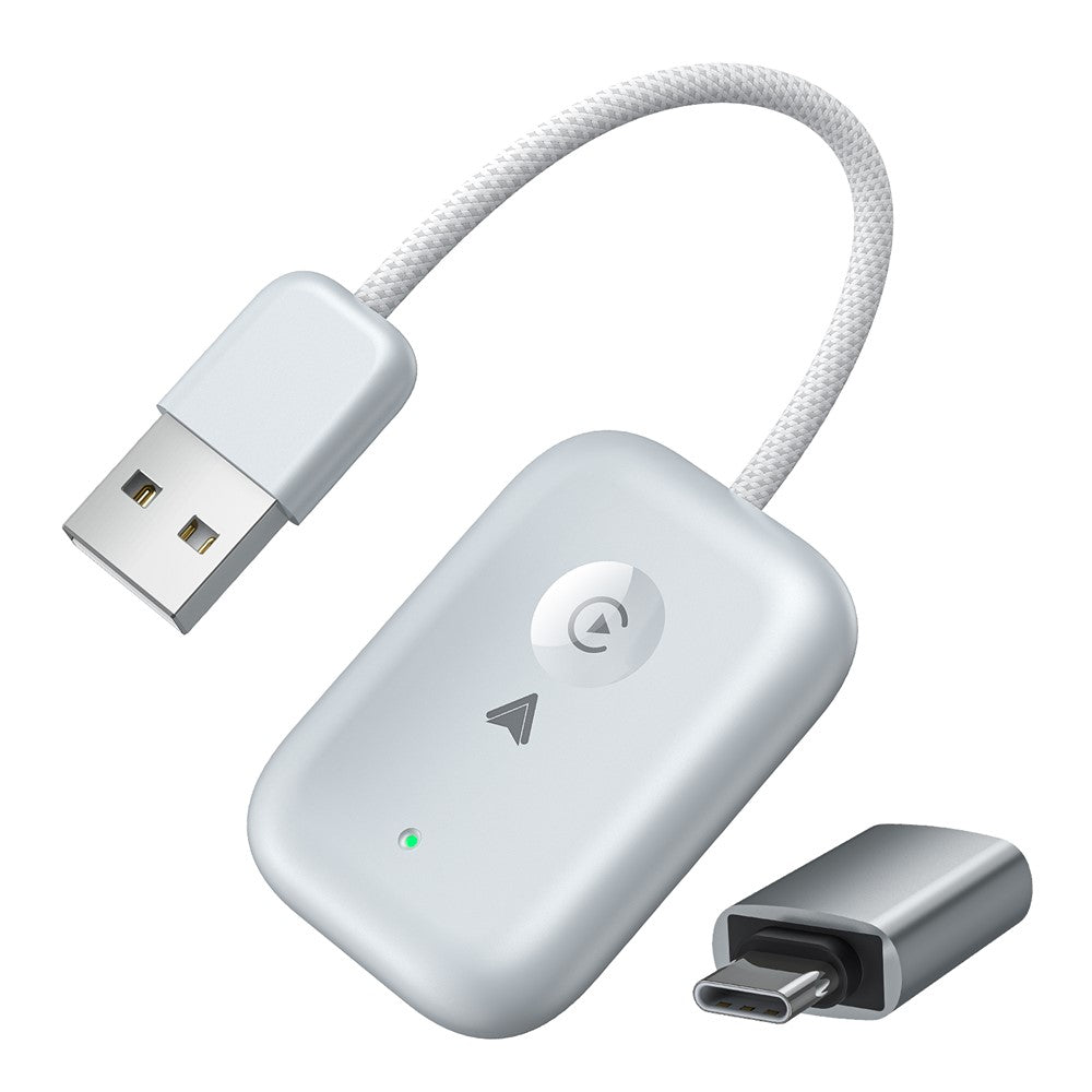 643 2-i-1 trådløs CarPlay / Android Auto-adapter Bilkablet til trådløs opgraderingsadapter
