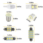 42PCS Car LED Light Kit T10 6000K Xenon White Replacement Bulbs for Interior Exterior