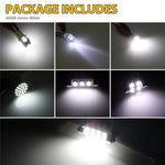 42PCS Car LED Light Kit T10 6000K Xenon White Replacement Bulbs for Interior Exterior