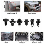 190Pcs Automotive Fasteners Kit 6 Sizes Rivet Clips With 6 Inch Pry Tool Bumper Fender Retainer