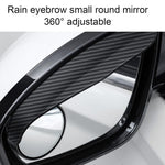 2Pcs Car Blind Spot Mirror 360 Degree Adjustable Rear View Mirror with Rain Shield