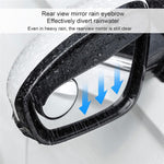 2Pcs Car Blind Spot Mirror 360 Degree Adjustable Rear View Mirror with Rain Shield
