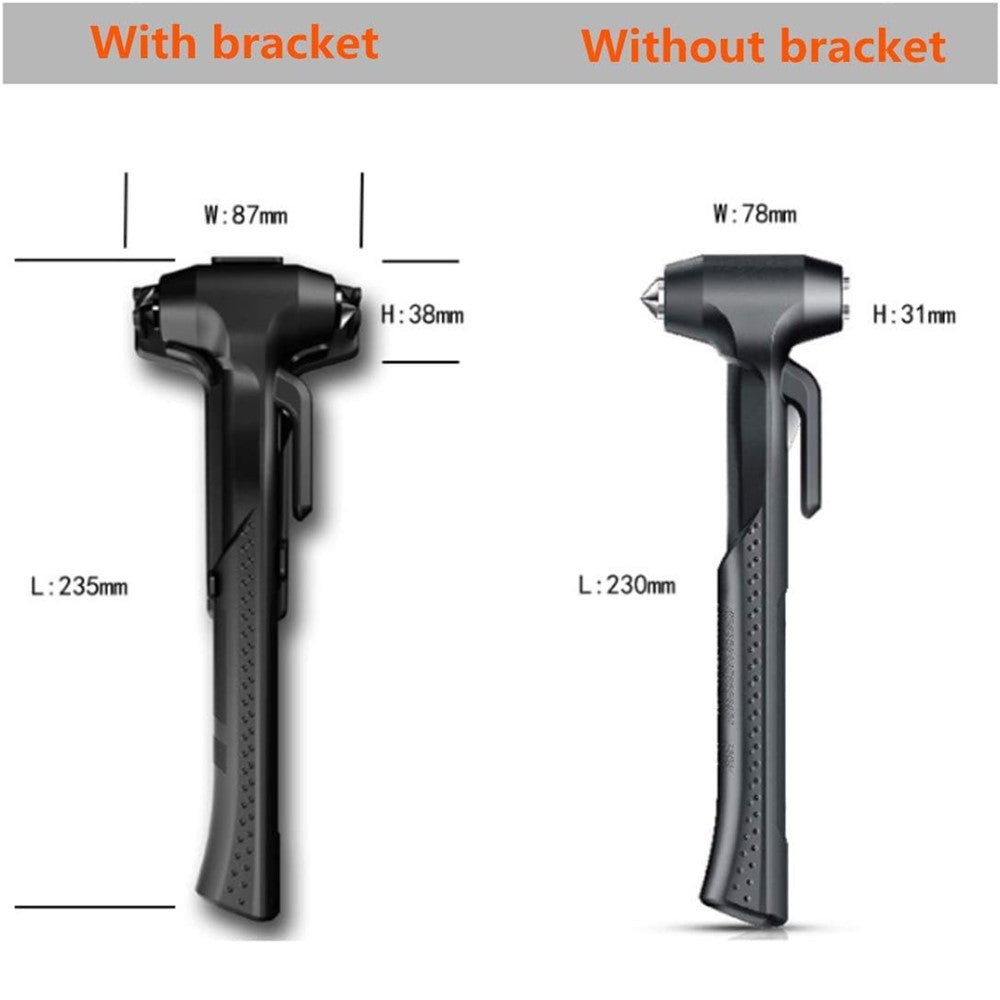 Car Safety Hammer with Seat Belt Cutter Window Breaker Long Handle Emergency Escape Tool