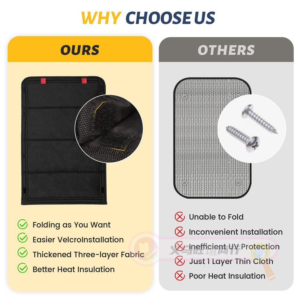 RV Door Window Shade Foldable Blackout Cover Privacy Protection Curtain for Camper Trailer