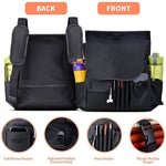 Car Front Seat Organizer 600D Oxford Fabric Seat Back Storage Bag with Shoulder Strap