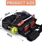Car Front Seat Organizer 600D Oxford Fabric Seat Back Storage Bag with Shoulder Strap