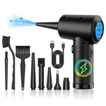 C4915 Portable Turbo Fan Blower Multifunction Rechargeable Car Air Duster with 3 Brushes