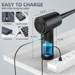 C4915 Portable Turbo Fan Blower Multifunction Rechargeable Car Air Duster with 3 Brushes