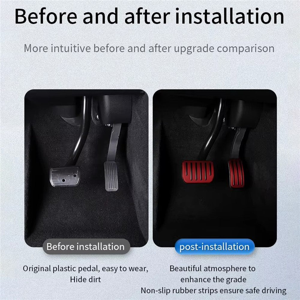 2Pcs / Set For Tesla Model Y  /  3 Car Styling Non Slip Accelerator Brake Pedal Pad Cover