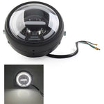 16cm Retro Motorcycle LED Headlight Daytime Running Lamp for Cruiser Chopper Cafe Racer
