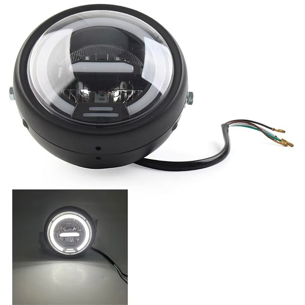 16cm Retro Motorcycle LED Headlight Daytime Running Lamp for Cruiser Chopper Cafe Racer