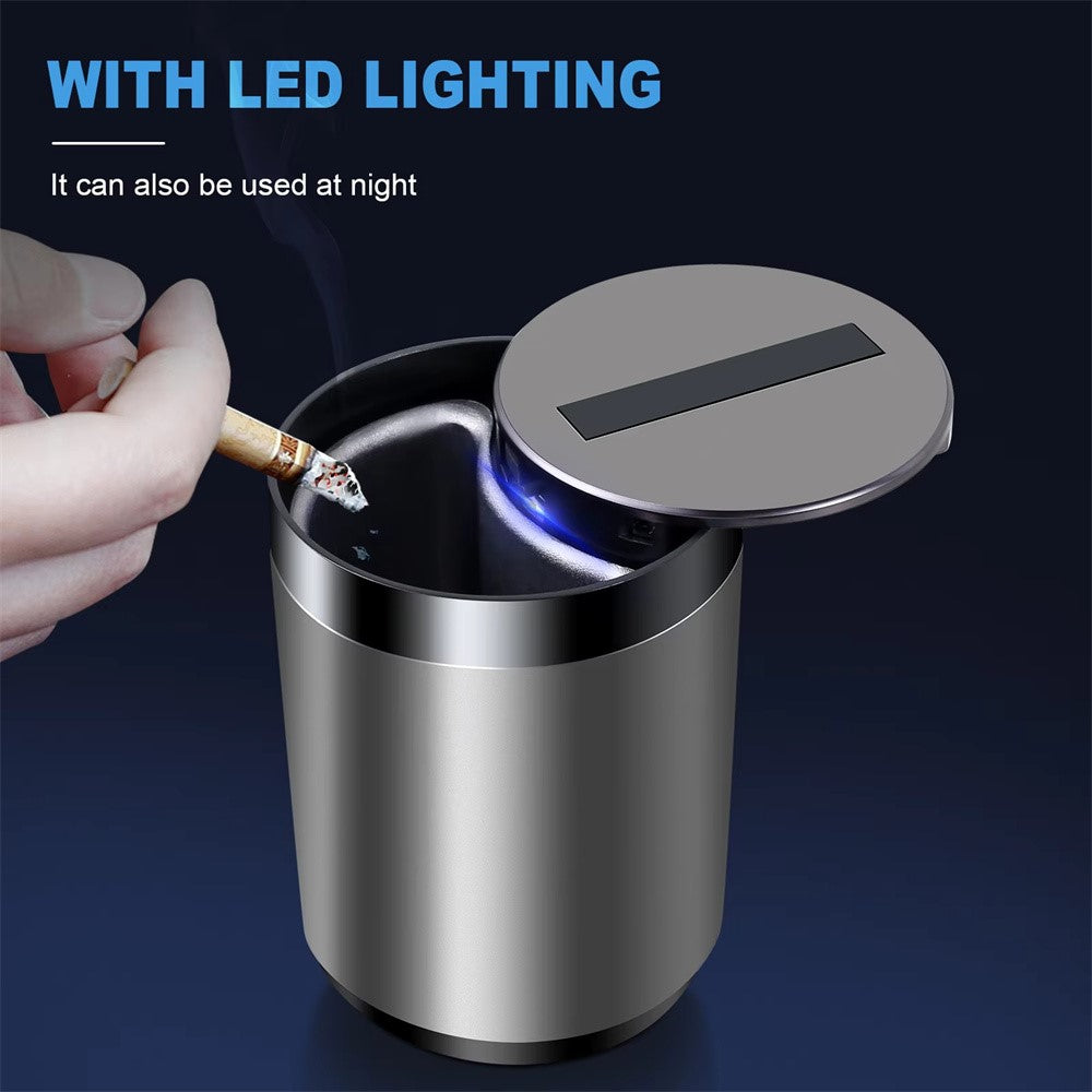 Infrared Sensor Smart Auto Open / Close Aluminum Alloy Car Ashtray with Built In LED Light