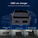 Til Tesla Model 3 / Y OBD Biloplader Dobbeltport Skjult PD Hurtigopladningsudvidelsesdock