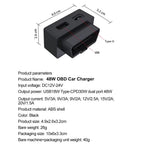 Til Tesla Model 3 / Y OBD Biloplader Dobbeltport Skjult PD Hurtigopladningsudvidelsesdock