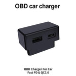 Til Tesla Model 3 / Y OBD Biloplader Dobbeltport Skjult PD Hurtigopladningsudvidelsesdock
