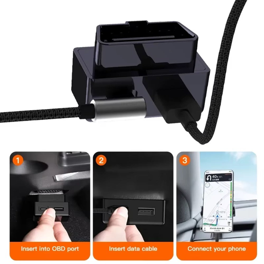 Til Tesla Model 3 / Y OBD Biloplader Dobbeltport Skjult PD Hurtigopladningsudvidelsesdock