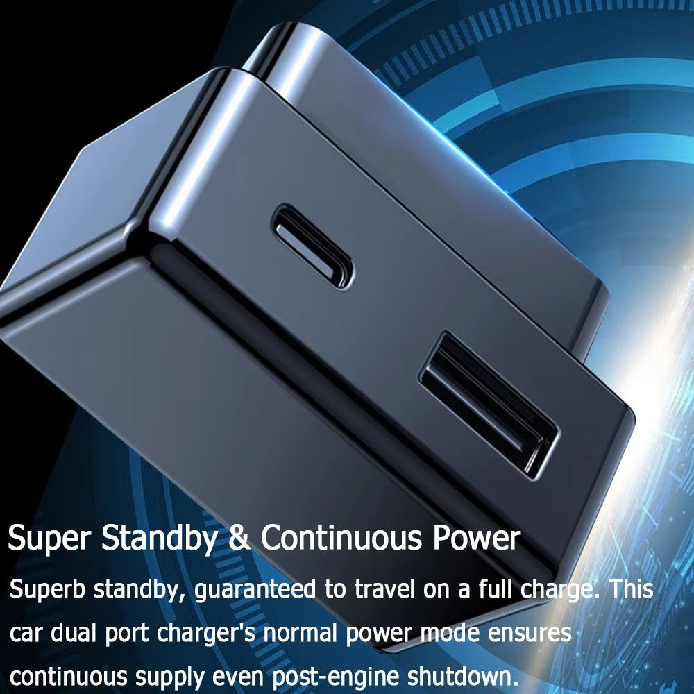 Til Tesla Model 3 / Y OBD Biloplader Dobbeltport Skjult PD Hurtigopladningsudvidelsesdock