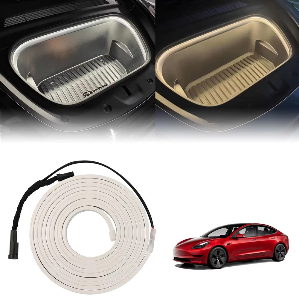 For Tesla Model 3 / Y 2021 - 2024 Front Trunk LED Light Strip Ambient Lighting Waterproof Decorative Lamp