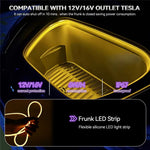For Tesla Model 3 / Y 2021 - 2024 Front Trunk LED Light Strip Ambient Lighting Waterproof Decorative Lamp