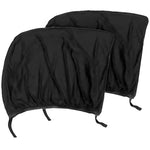 2 Pcs Car Window Shade Front / Rear Side Window Sun Shade Breathable Privacy Curtain with Zipper