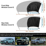 2 Pcs Car Window Shade Front / Rear Side Window Sun Shade Breathable Privacy Curtain with Zipper