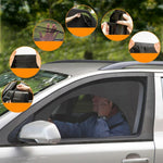 2 Pcs Car Window Shade Front / Rear Side Window Sun Shade Breathable Privacy Curtain with Zipper