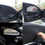 2 Pcs Car Window Shade Front / Rear Side Window Sun Shade Breathable Privacy Curtain with Zipper