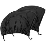 2 Pcs Car Window Shade Front / Rear Side Window Sun Shade Breathable Privacy Curtain with Zipper